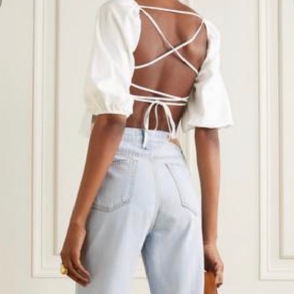 Reformation celia top SZ 2 white backless tie xs - Picture 3 of 6